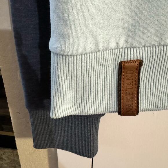 NWT Naketano The Jordan Rules Sweatshirt Dark Ash Pastel Blue Melange Large - Picture 3 of 11